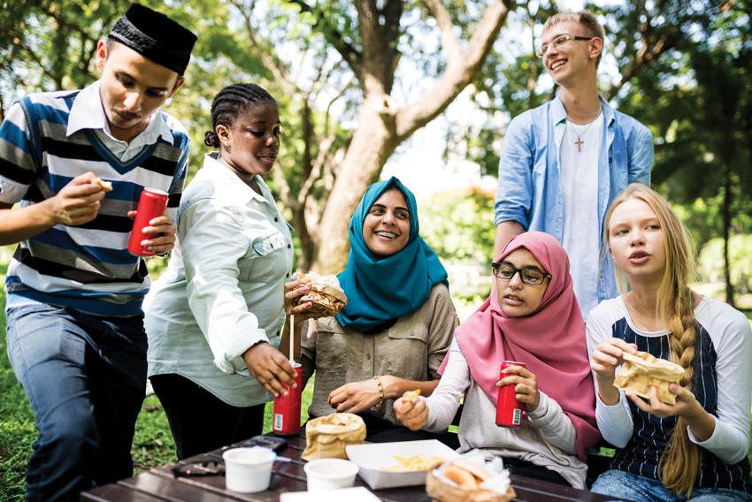 Stock photo of diverse group