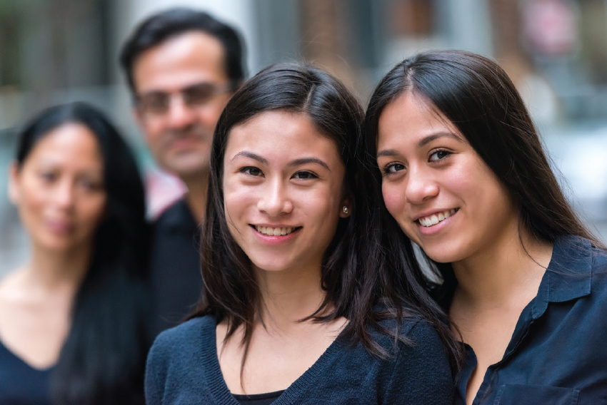 Stock photo of smiling family