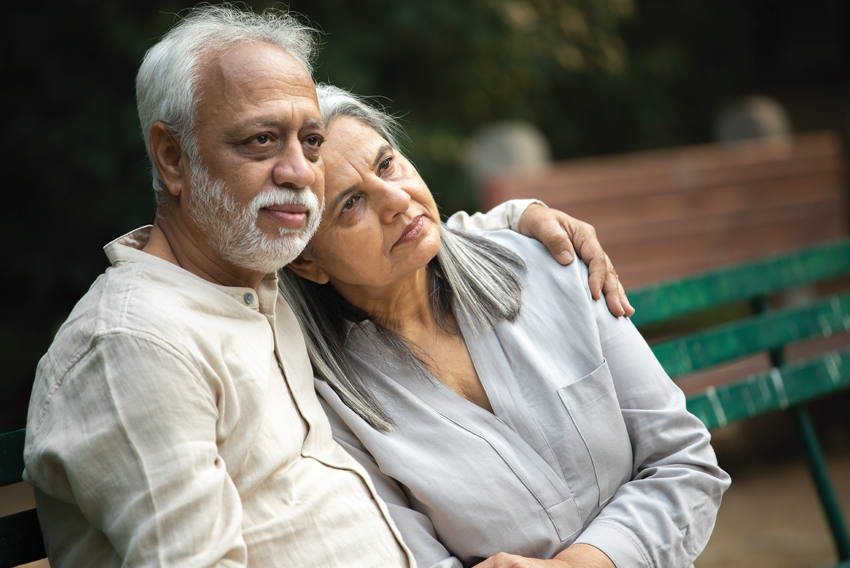 Stock photo of older parents