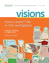 Cover of Visions Magazine, "How's Work" issue