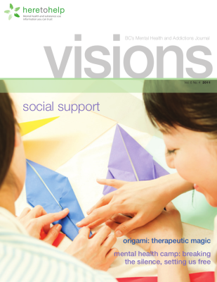 cover of the Social Support issue of Visions Journal